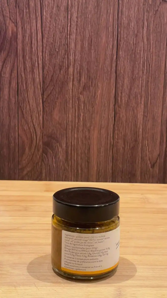 L'atelier d'Emile Pot de 90g Tartinable de poivrons grillés