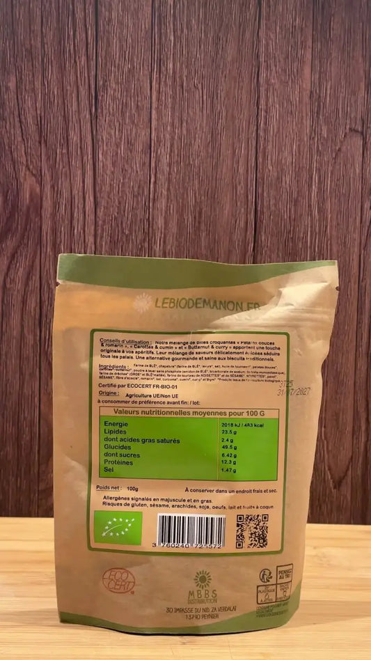 Le bio de Manon Sachet 100 g Mélange Bille apéro Carottes - Patate douce - Butternut