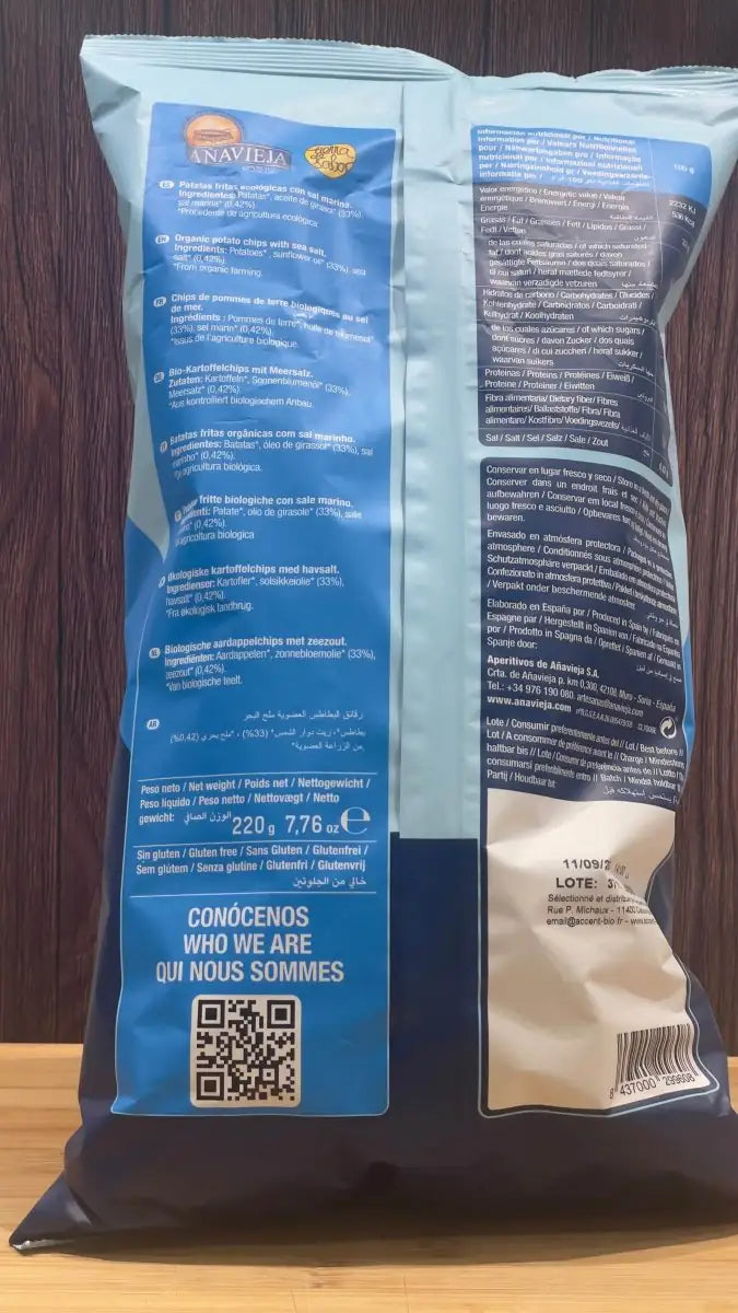 Accent Bio Sachet 220 g Chips nature