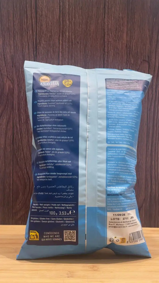 Accent Bio Sachet 80 g Chips nature sans sel
