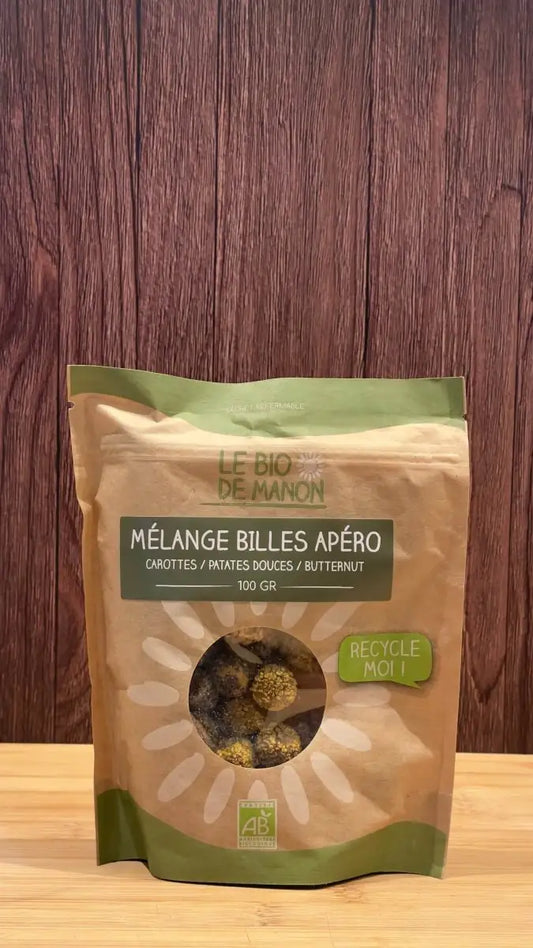 Le bio de Manon Sachet 100 g Mélange Bille apéro Carottes - Patate douce - Butternut