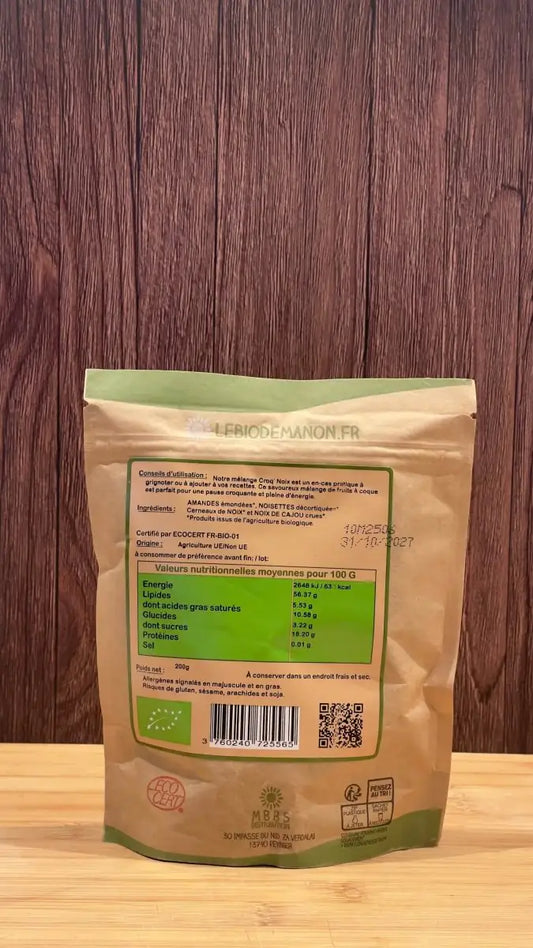 Le bio de Manon Sachet 200 g Mélange Croq'Noix