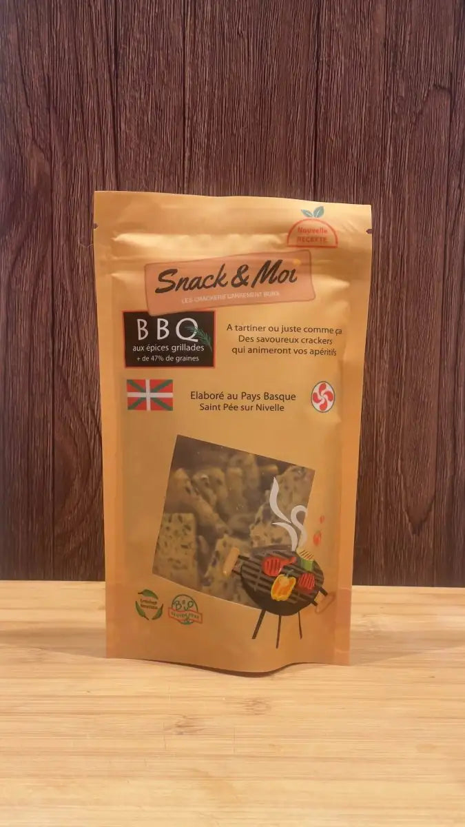 Snack & Moi Sachet 100 g Crackers epices grillade BBQ