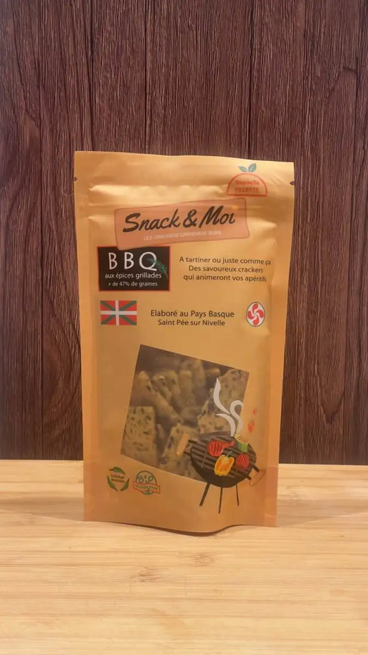 Snack & Moi Sachet 100 g Crackers epices grillade BBQ