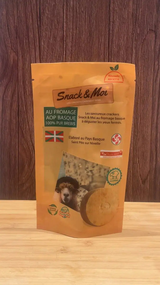 Snack & Moi Sachet 80 g Crackers au fromage de brebis